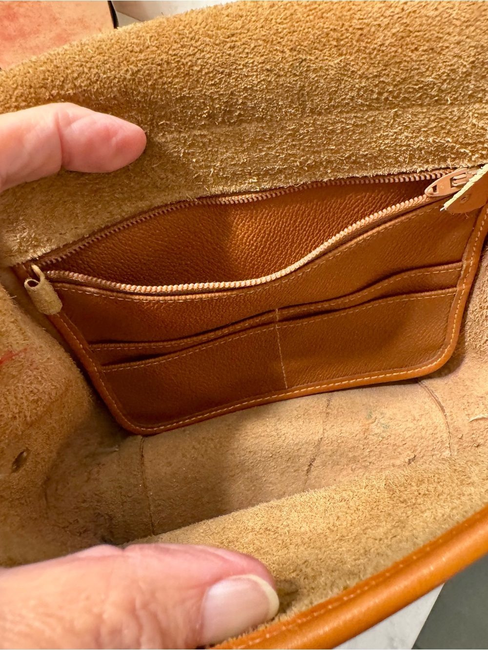 Vintage Dooney & Bourke Brown Leather Pebbled Crossbody Buckle Closure Purse Bag - Picture 12 of 14